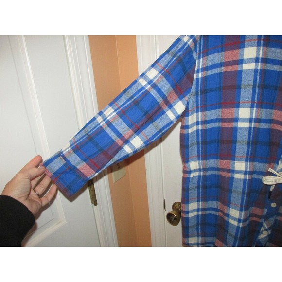 EMS Eastern Mountain Sports Womens Plaid Button Front Flannel Tunic Shirt Size L - Picture 3 of 10